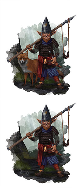 Gnome Warrior with Fox Stock Art - Mindplaces | DriveThruRPG.com